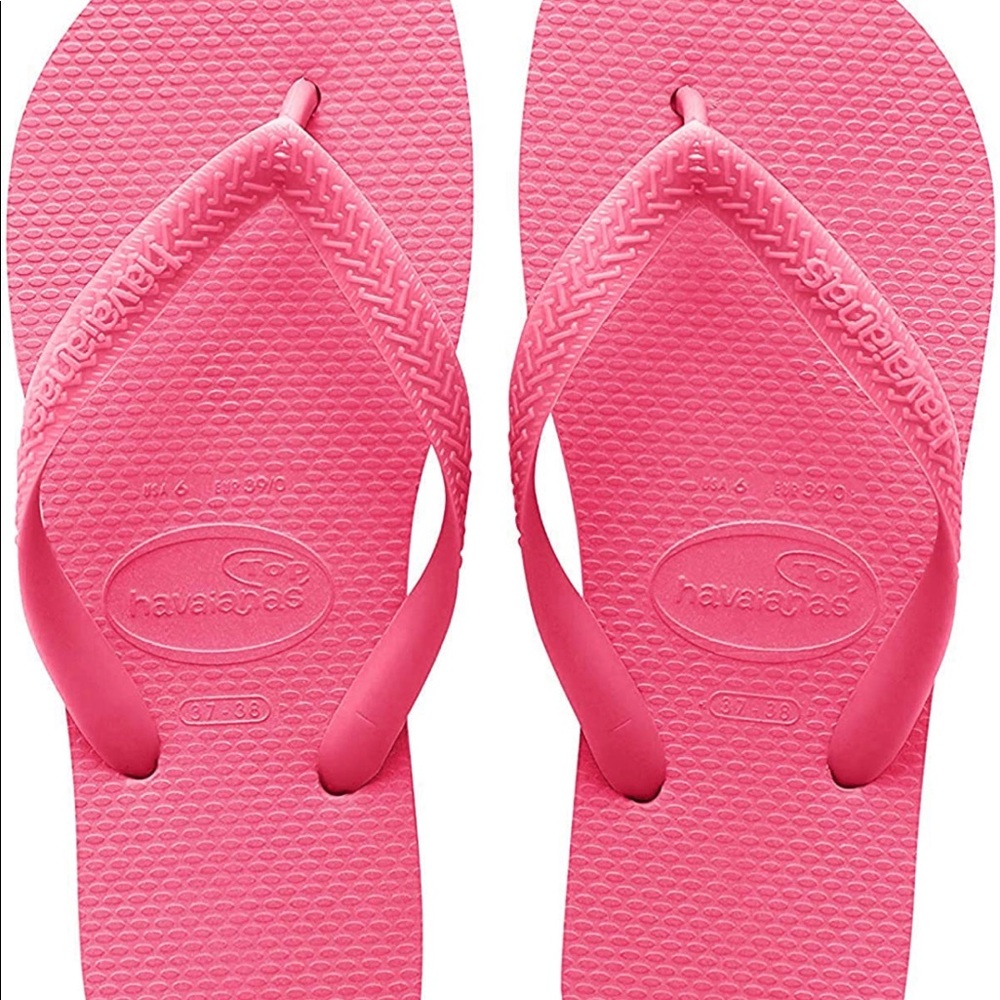New New Unused Havaianas flip flops size 5, pink